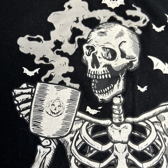 Goodie Two Sleeves Nightmare Before Coffee XXL Skeleton Black T Shirt S\S - Picture 10 of 11